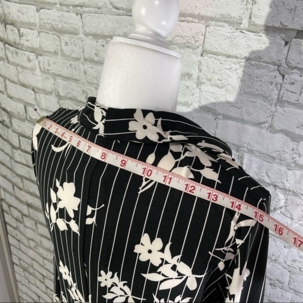 MILAN KISS Black White Floral Jacket Medium - Picture 16 of 16
